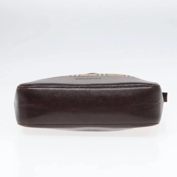 BURBERRY Nova Check Tote Bag Canvas Beige Auth 91273 - Picture 7 of 16